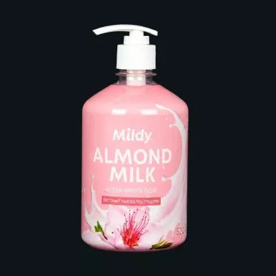 Мило рідке Mildy / з дозатором / Almond / 520 мл Мило рідке Mildy / з дозатором / Almond / 520 мл