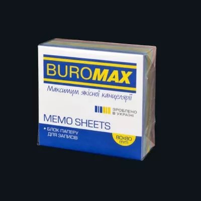 Блок паперу для записів BUROMAX BM.2273 / 80*80*30 мм Блок паперу для записів BUROMAX BM.2273 / 80*80*30 мм
