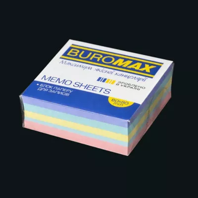 Блок паперу для записів BUROMAX BM.2273 / 80*80*30 мм Блок паперу для записів BUROMAX BM.2273 / 80*80*30 мм