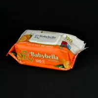 Серветки вологі Babybella / з клапаном / дитячі, аромат мандарина / 120 шт Серветки вологі Babybella / з клапаном / дитячі, аромат мандарина / 120 шт