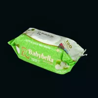 Серветки вологі Babybella / з клапаном / Яблуко / 120 шт Серветки вологі Babybella / з клапаном / Яблуко / 120 шт