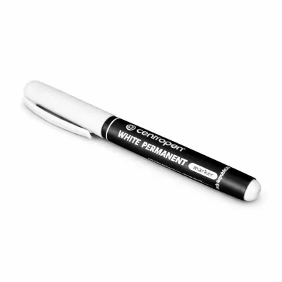 Маркер Centropen / перманентный / тонкий / белый / 1 шт Маркер Centropen / перманентный / тонкий / белый / 1 шт