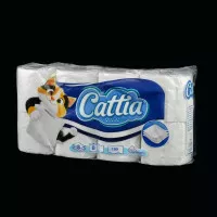 Туалетний папір Cattia / 3-шаровий / білий / 15 м / 8 шт