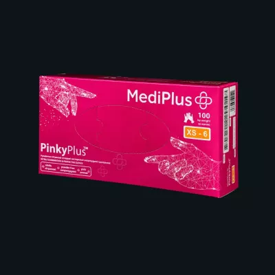 Рукавички нітрилові MediPlus PinkyPlus 3,7 г / рожеві / без пудри / не стерильні / розмір-XS / 100 шт Рукавички нітрилові MediPlus PinkyPlus 3,7 г / рожеві / без пудри / не стерильні / розмір-XS / 100 шт