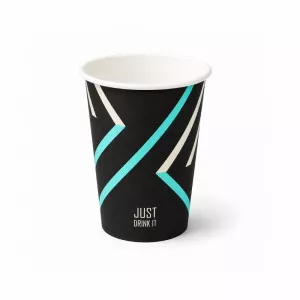 Стакан бумажный Е / 340 мл / черный, Just Drink IT / №80 ST / 50 шт Стакан бумажный Е / 340 мл / черный, Just Drink IT / №80 ST / 50 шт