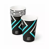 Стакан паперовий Е / 340 мл / чорний, Just Drink IT / №80 ST / 50 шт Стакан паперовий Е / 340 мл / чорний, Just Drink IT / №80 ST / 50 шт