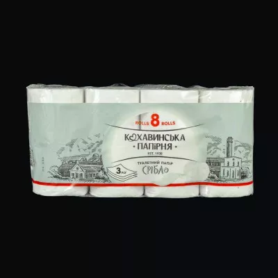 Туалетний папір Кохавинка Срібло / 3-шаровий / 19,5 м / 8 шт Туалетний папір Кохавинка Срібло / 3-шаровий / 19,5 м / 8 шт