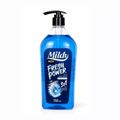 Гель для душу чоловічий Mildy Fresh Power 3в1 / 750 мл Гель для душу чоловічий Mildy Fresh Power 3в1 / 750 мл