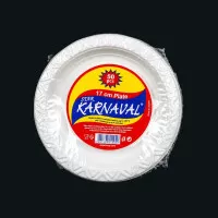 Тарелка одноразовая KARNAVAL / 170 мм / белая / круглая / 50 шт Тарелка одноразовая KARNAVAL / 170 мм / белая / круглая / 50 шт