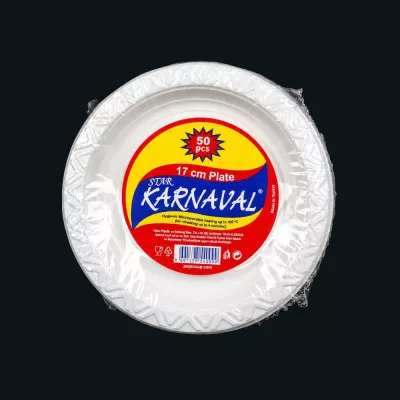 Тарелка одноразовая KARNAVAL / 170 мм / белая / круглая / 50 шт Тарелка одноразовая KARNAVAL / 170 мм / белая / круглая / 50 шт