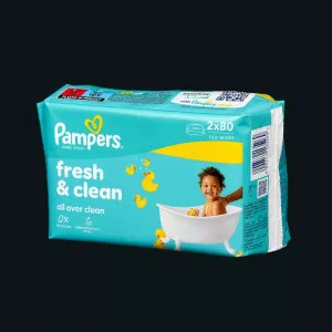 Салфетки влажные PAMPERS / Fresh & clean / 2*80 шт Салфетки влажные PAMPERS / Fresh & clean / 2*80 шт