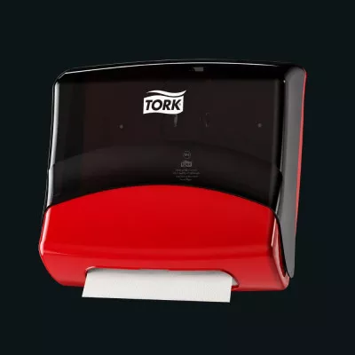 Диспенсер пластиковий Tork 654008 / чорно-червоний Диспенсер пластиковий Tork 654008 / чорно-червоний