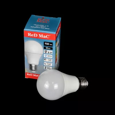 Лампочка ReD Mac / A60 / 10Вт / 4000К / нейтральный свет / 1 шт Лампочка ReD Mac / A60 / 10Вт / 4000К / нейтральный свет / 1 шт