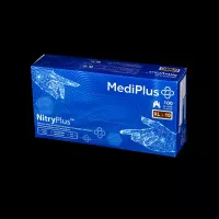 Рукавички нітрилові MediPlus NitryPlus 3,7 г / сині / без пудри / не стерильні / розмір-XL / 100 шт