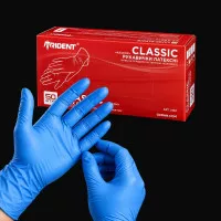 Рукавички латексні TRIDENT CLASSIC / сині / без пудри / нестерильні / розмір-L / 25 пар Рукавички латексні TRIDENT CLASSIC / сині / без пудри / нестерильні / розмір-L / 25 пар