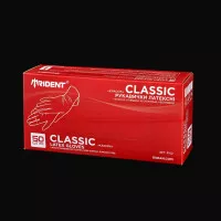 Рукавички латексні TRIDENT CLASSIC / сині / без пудри / нестерильні / розмір-M / 25 пар