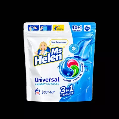 Капсулы для стирки Ms.Helen / Universal / 3 in 1 / 11 шт